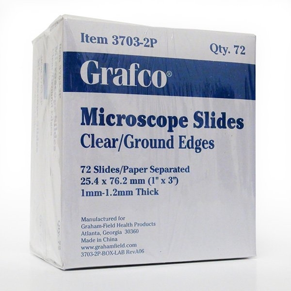 Grafco 3703-2F 3703-2F Microscope Slides 3x1 Frosted 