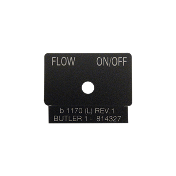 Picture of ON/OFF Flow Label-Zefon LC Escort Pump
